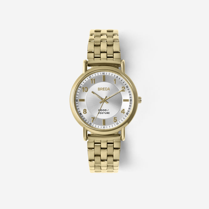 BREDA-Good-Posture-Theophilus-Martins-Blossom-5017d-Gold-Watch-Front