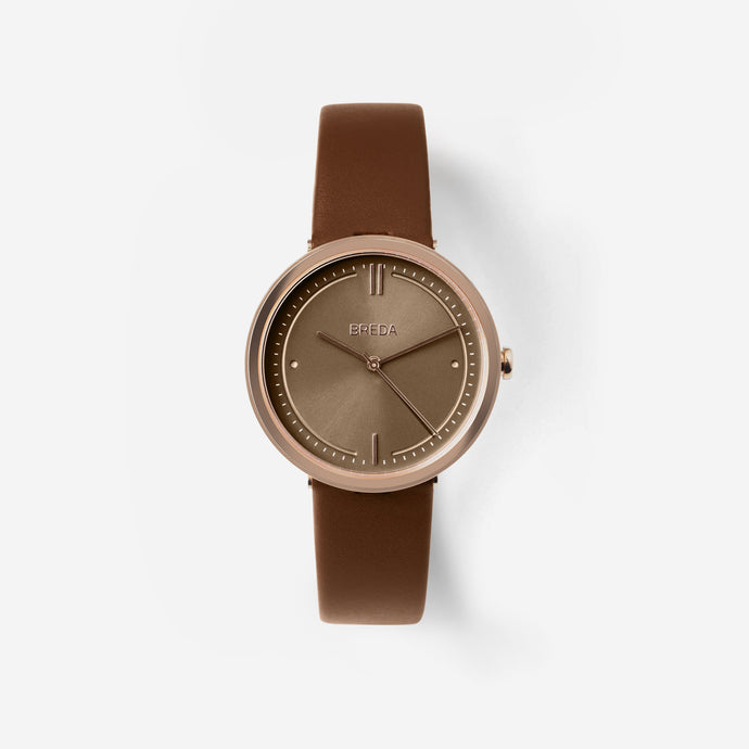 breda-agnes-1733d-rosegold-brown-leather-watch-front