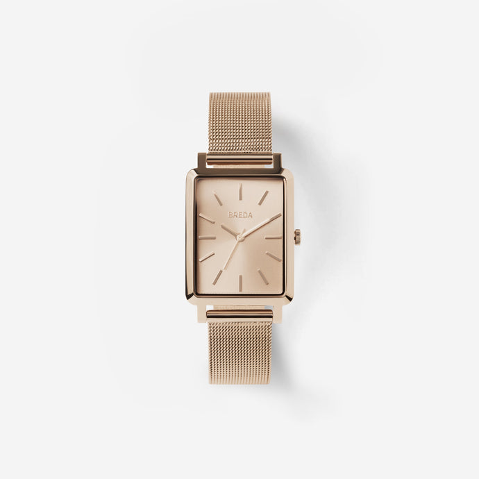 breda-baer-1729h-rose-gold-mesh-watch-front