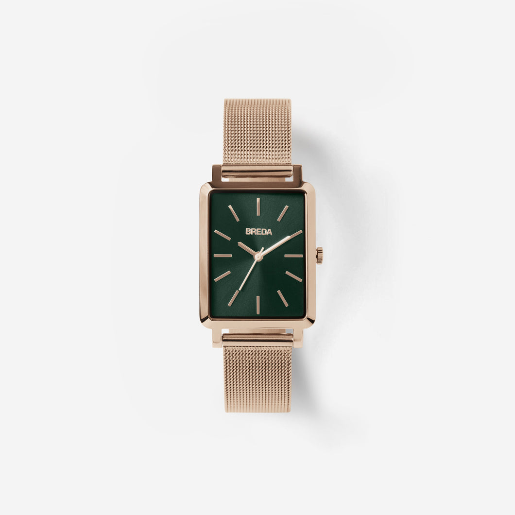 breda-baer-1729j-rose-gold-mesh-watch-front