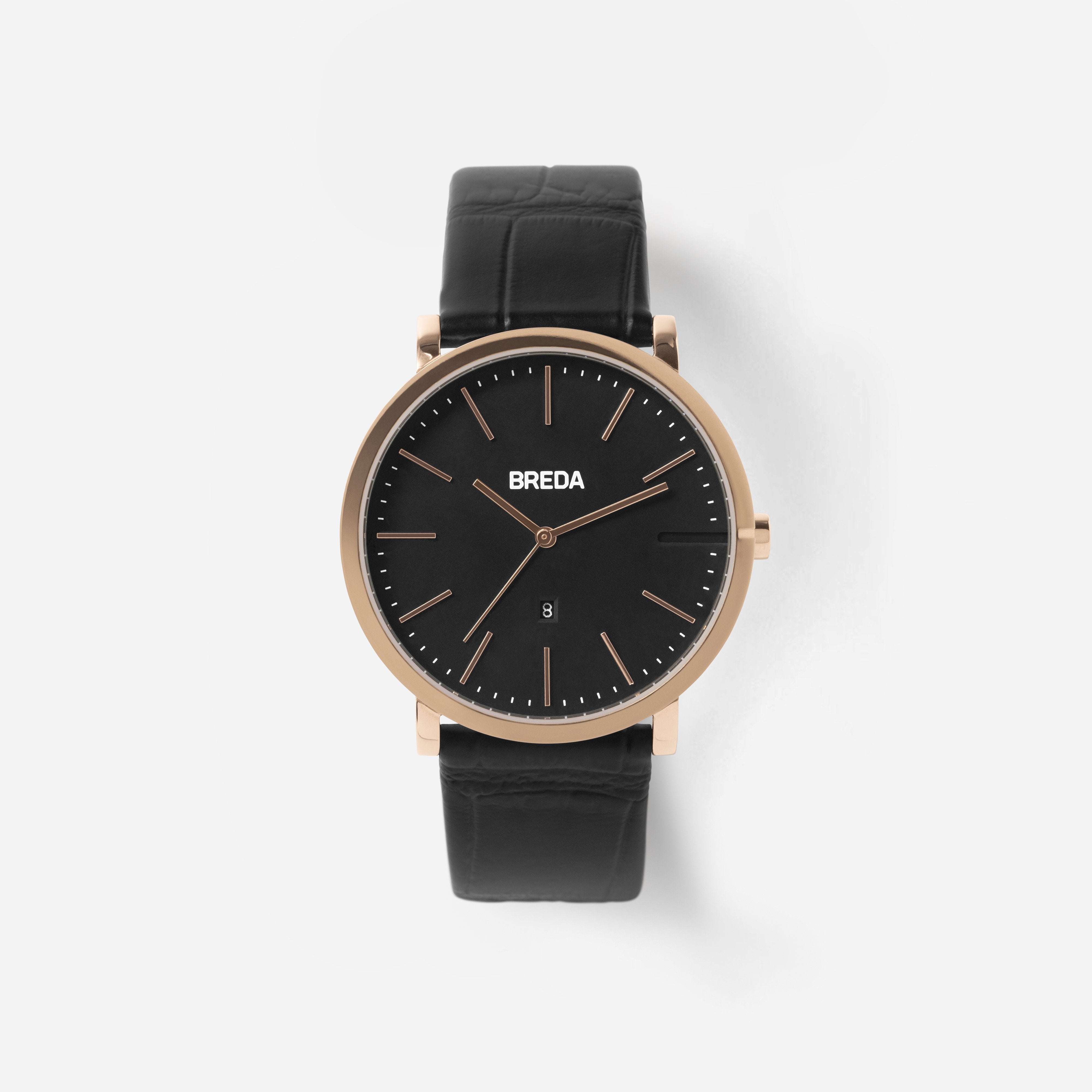 breda-breuer-1732e-rose-gold-black-leather-watch-front