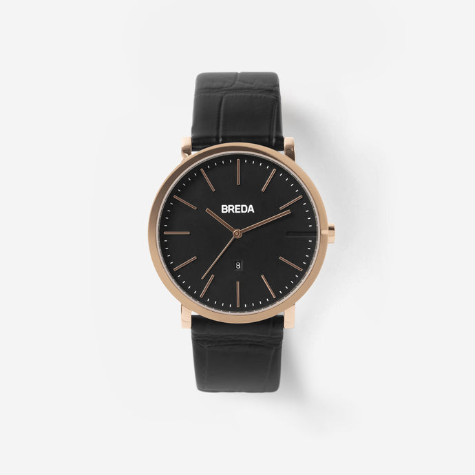 breda-breuer-1732e-rose-gold-black-leather-watch-front