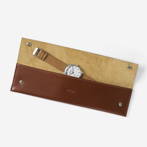 J1014 - Brown Leather Travel Pouch