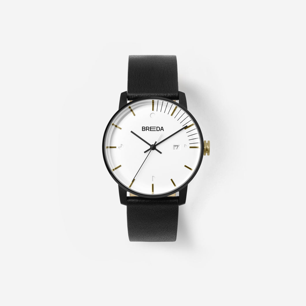 breda-phase-9000b-two-tone-gold-black-black-watch-front