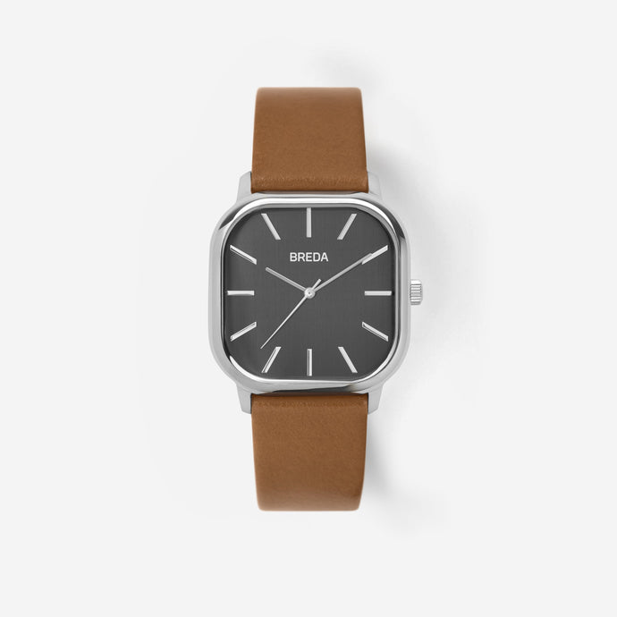 breda-visser-1728b-silver-brown-leather-watch-front