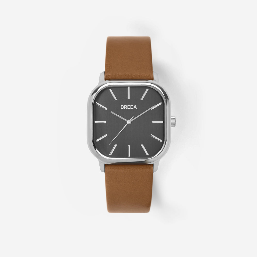 breda-visser-1728b-silver-brown-leather-watch-front