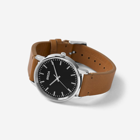 breda-zapf-1697j-silver-brown-leather-watch-angle