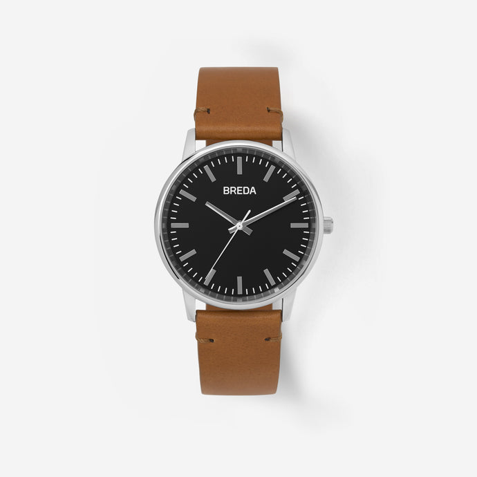breda-zapf-1697j-silver-brown-leather-watch-front