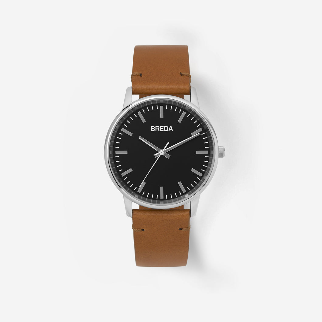 breda-zapf-1697j-silver-brown-leather-watch-front