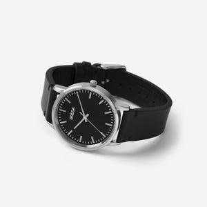 breda-zapf-1697k-silver-black-leather-watch-angle
