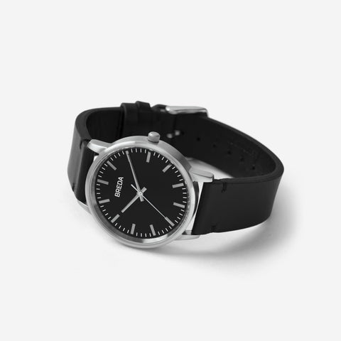 breda-zapf-1697k-silver-black-leather-watch-angle