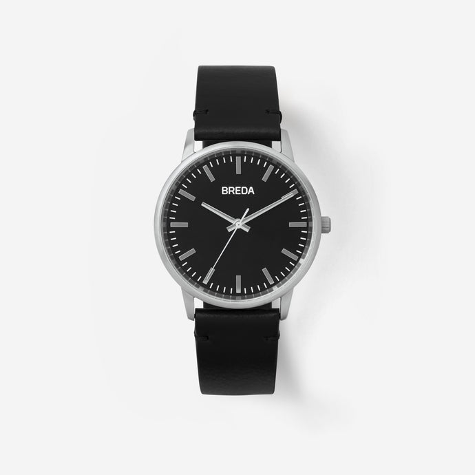 breda-zapf-1697k-silver-black-leather-watch-front